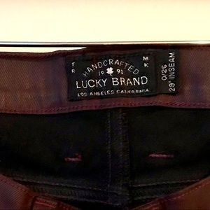 Lucky straight leg low waisted jeans.